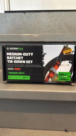 RhinoUSA Ratchet Tie-Down Set