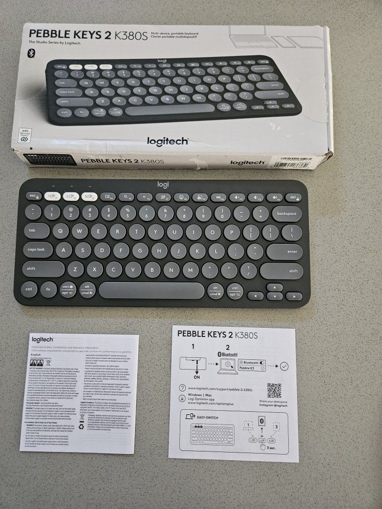Logitech Pebble Keys 2 K380s Bluetooth Wireless Keyboard 
