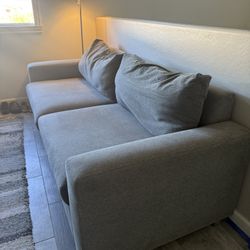 Gray Boucle Couch