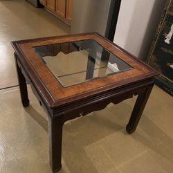 Glass Top End Table 