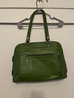 Olive green tote bag