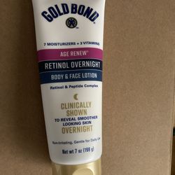 2-New-Gold Bond Age Renew Retinol Overnight Body & Face Lotion, Retinol Face and Body Lotion with Peptide Complex, 7 oz