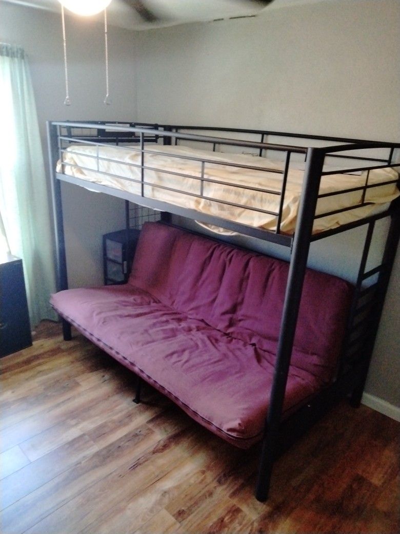 Kids Teens Twin Over Futon Bed