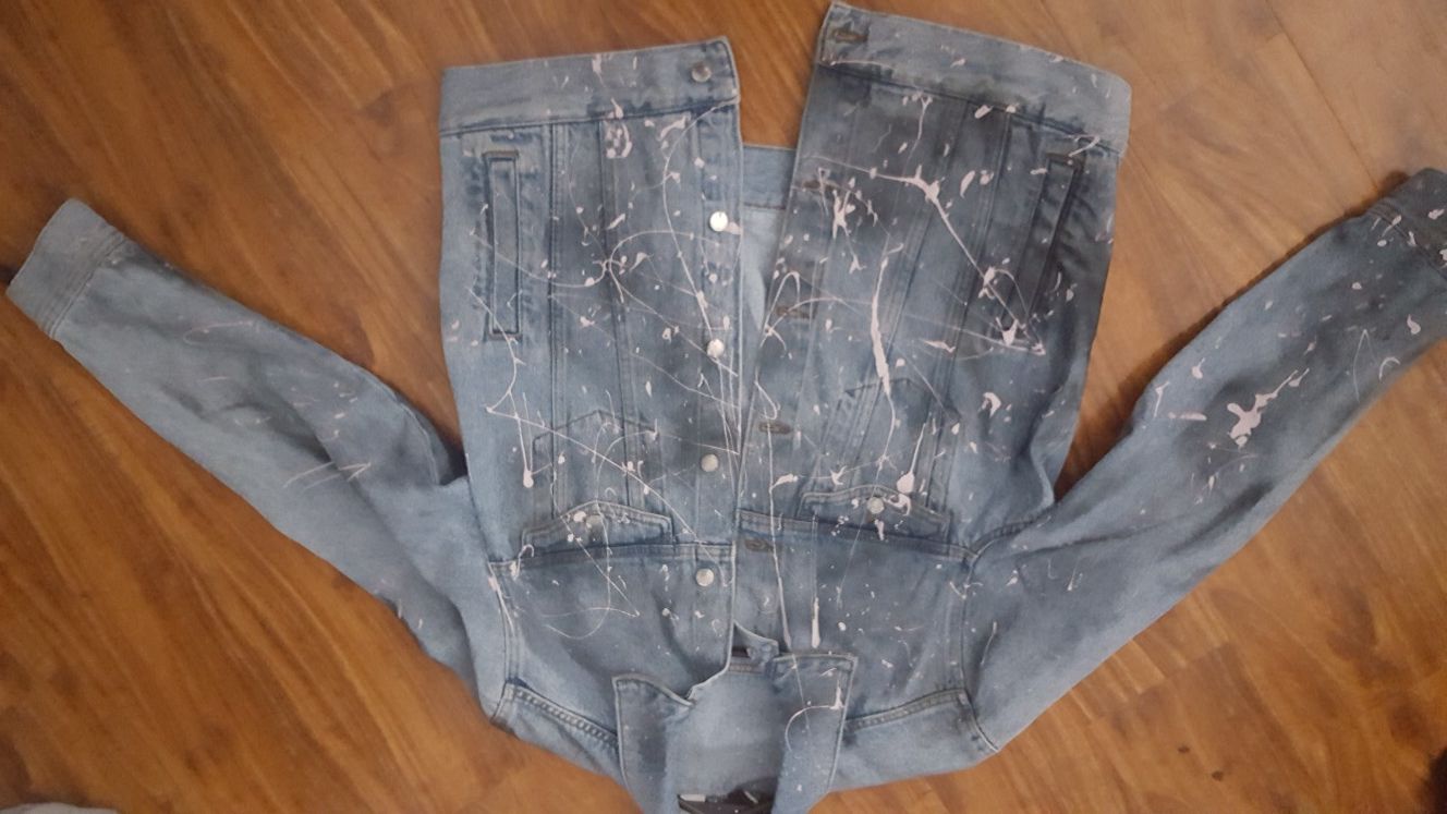 Custom Painted Jean Jacket (Size M)