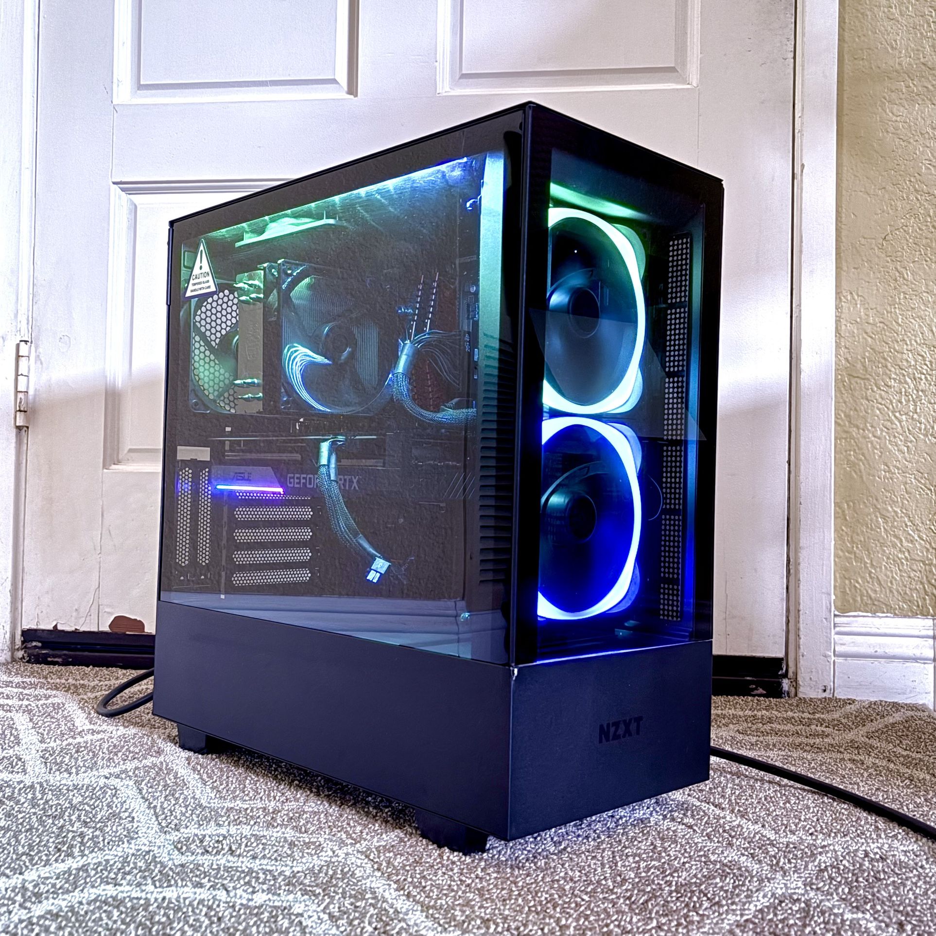 Gaming PC – RTX 3060 Ti, i5-9600K, 16GB RAM – H510 Elite RGB Lighting / Monitor/ Mouse And Keyboard