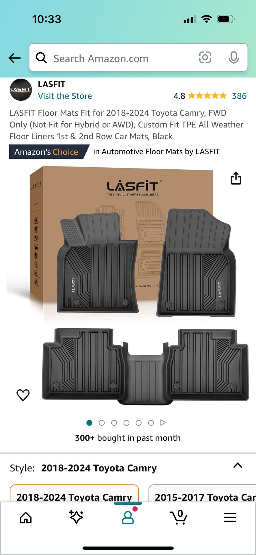 Toyota Camry - Car Mats/Floor Liners 