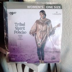 Tribal Spirit Poncho Womens