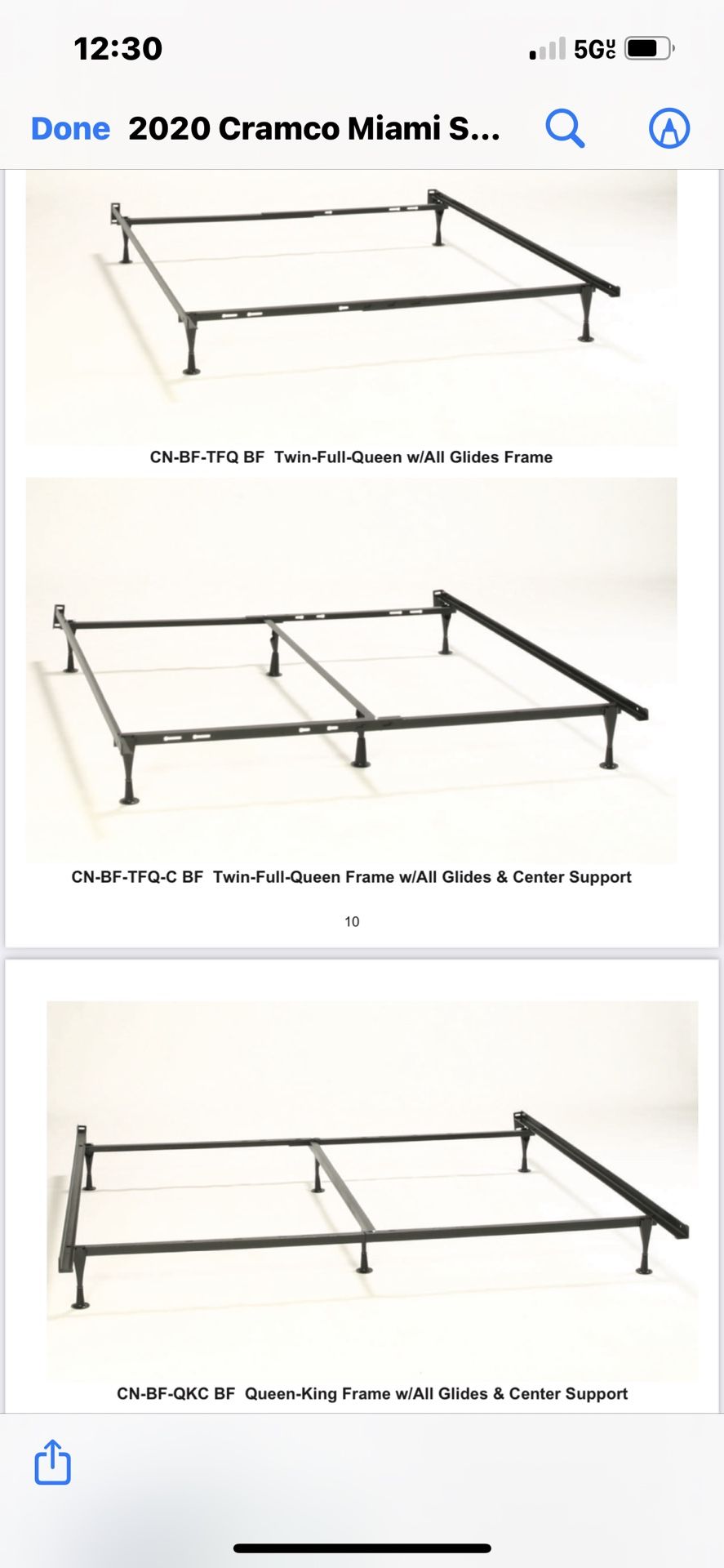 Twin full or queen size bed frames for $60