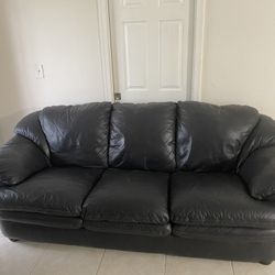Leather Sofa (blue)