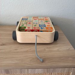 Battat Wooden ABC Block Wagon