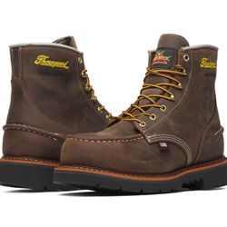 THOROGOOD MEN'S 1957 SERIES 6" MOC TOE WATERPROOF STEEL TOE WORK BOOTS (contact info removed) Size 11D Mink Oil Included