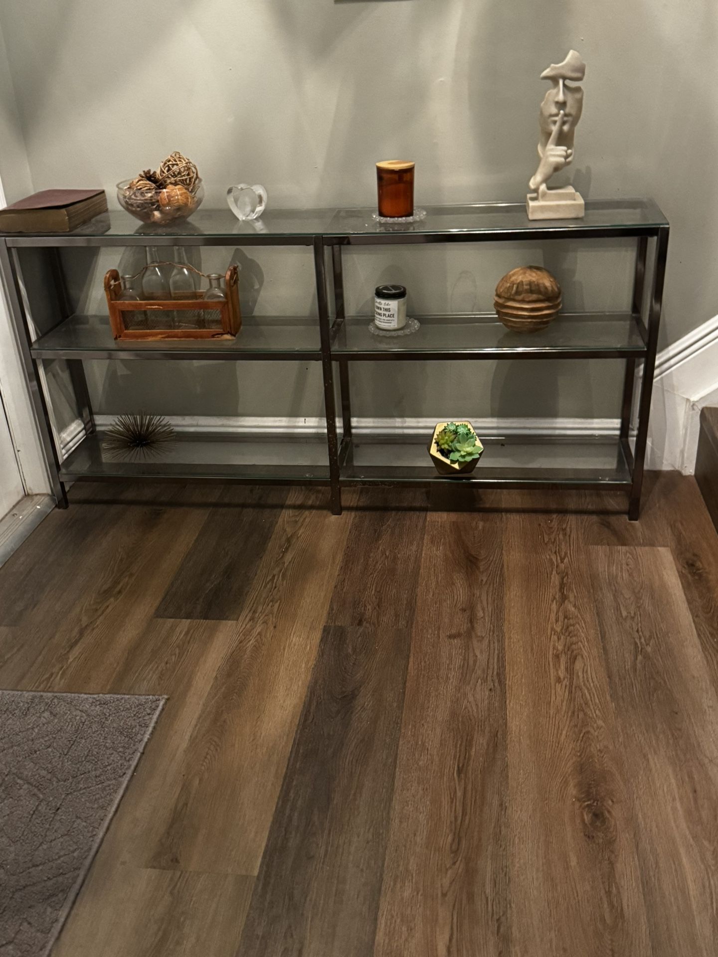Silver And Glass Console Table