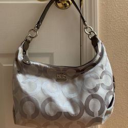 Coach Grey Gray Cream Purse