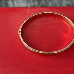 💚Pre Owner-14 K Yellow Gold 6,  6.5” Girls Or Womens Bangle 