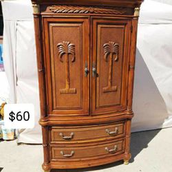 Armoire With Palm Tree Design 