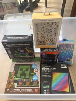 New Smart LED Lights & Displays 6-Piece Bundle + Bin