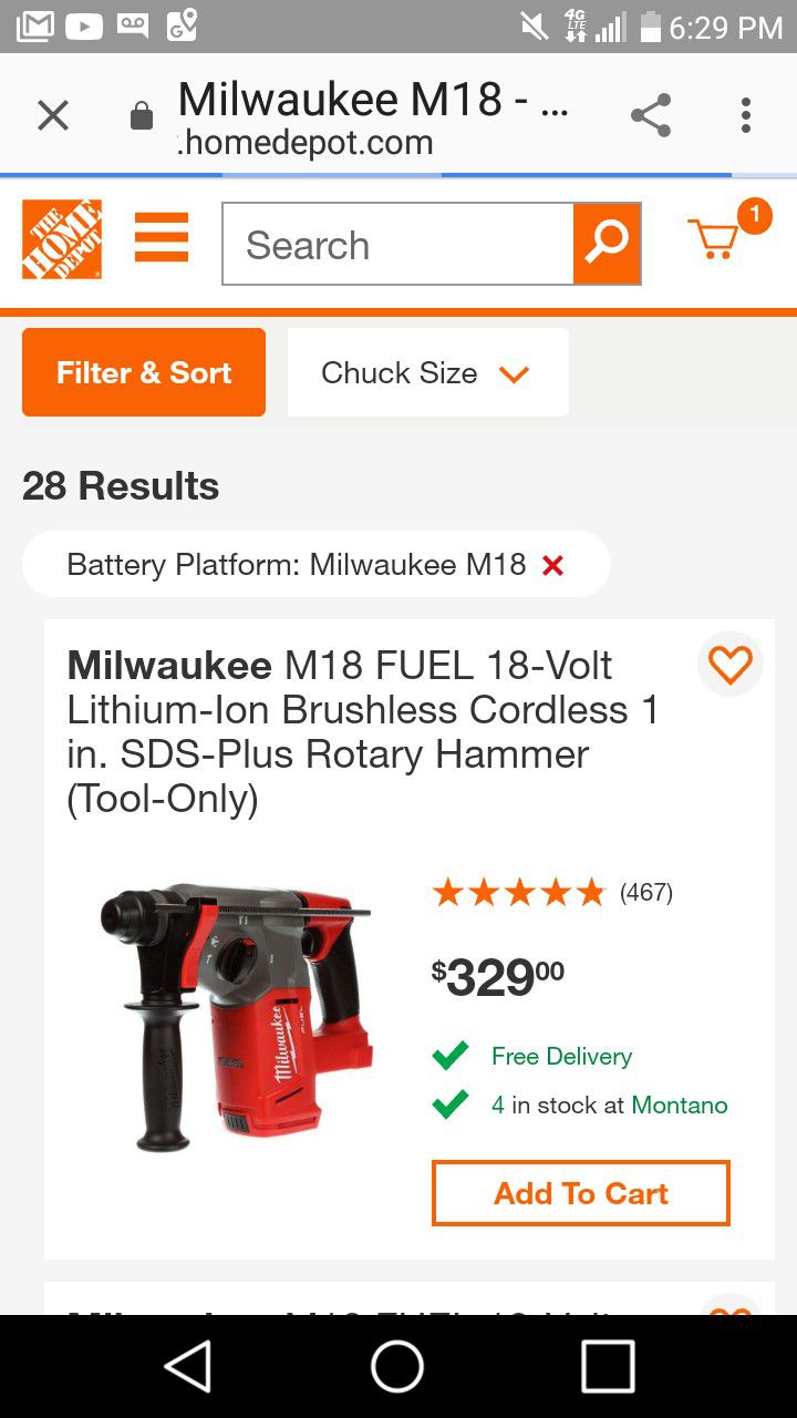 New Milwaukee Rottery Hammer Drills SDS 3 different ones tool only