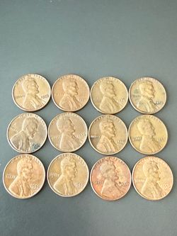12 of the 1956 wheat pennies