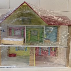 Kids Wooden Dollhouse – $5