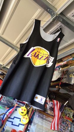 Reversible Michell and Ness Los Angeles lakers black/ white practice jersey size Adult S