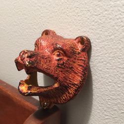 Cast Iron Bear Face Bottle Opener 