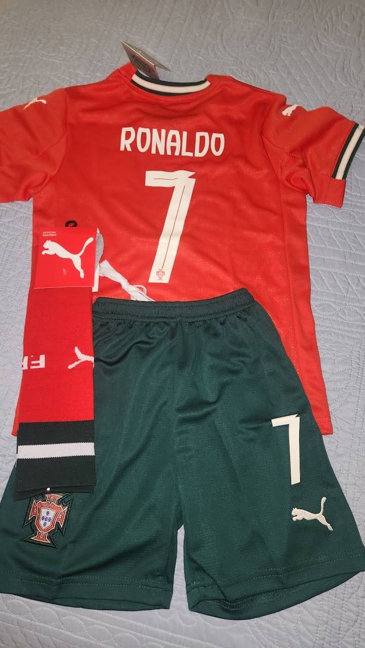 Portugal CR7 2025 Kids Full Kit Size 22