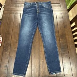 Kut from the Kloth Blue Connie High Rise Ankle Skinny Jeans Womens 8