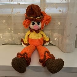 Hand Crocheted Vintage Clown