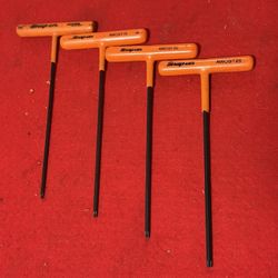4 Snap On T Handle Torx Wrench Set T8 T15 T20 T25 