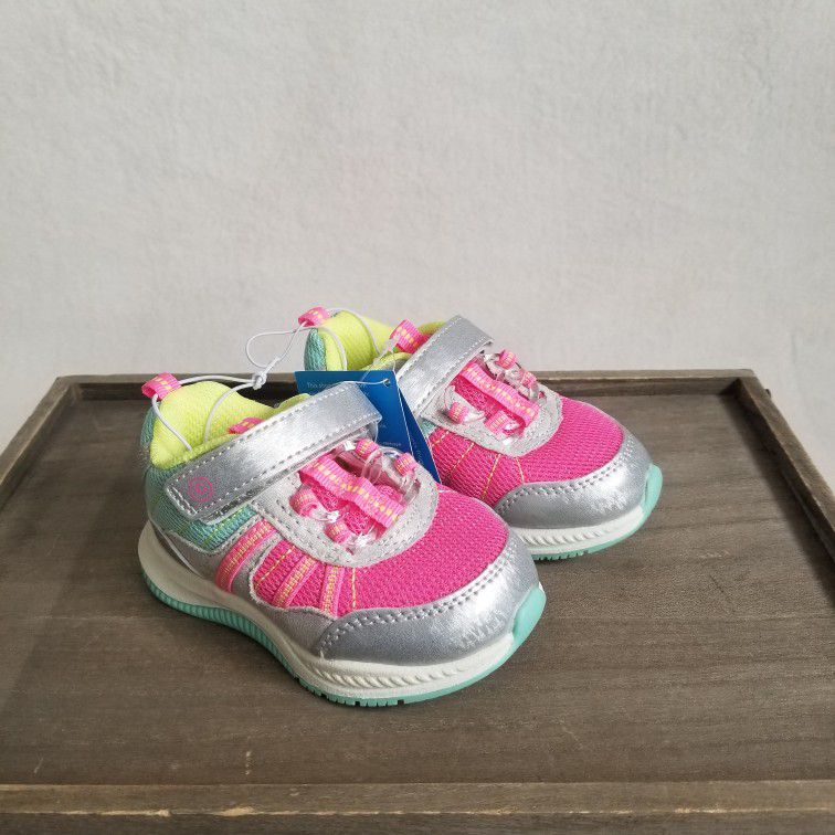 Stride Rite 360 Blast Toddler Girls Pink Aqua Light Up Shoes Sz 5M NWT