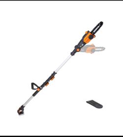 New Open Box WORX 20V 8” Cordless Telescoping Pole Saw, Up to 13.3ft Reach