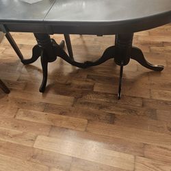 Lg Oblong Dining Table And 5 Colamy Cloth Chairs
