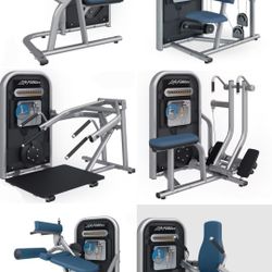 Lot of 10 Life Fitness professional exercises equipment