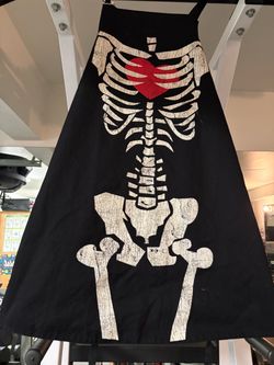 Skeleton Print Cooking Apron