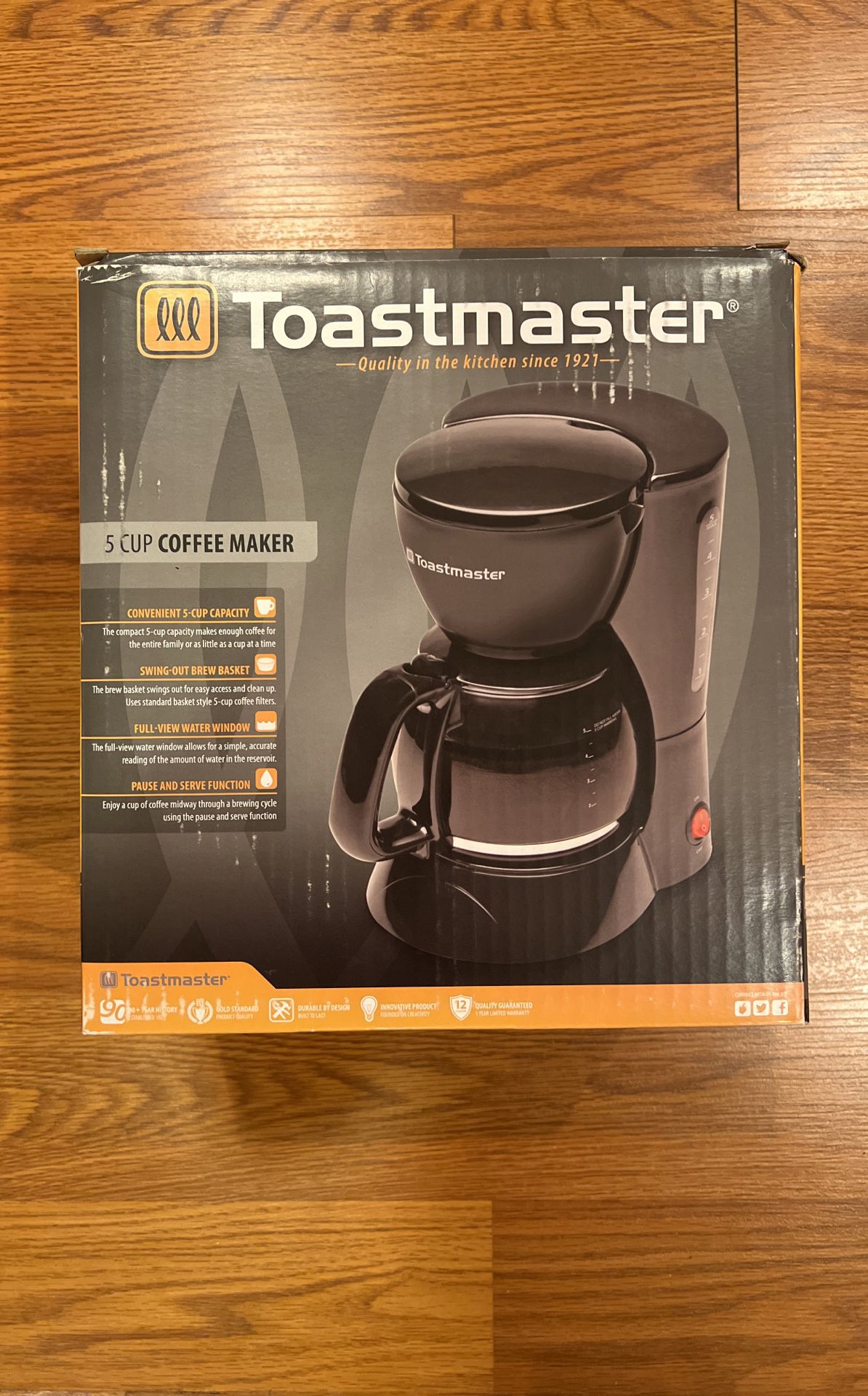 Toastmaster 5 Cup Coffee Maker New 