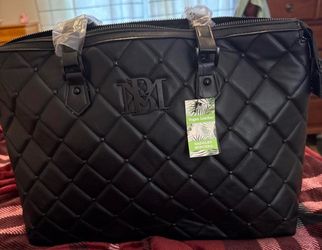 Badgley Mischka Vegan Leather Quilted Tote Bag