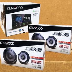 🚨 No Credit Needed 🚨 Kenwood USB Apple Carplay Android Auto Bluetooth Stereo 6 1/2" Speaker System Package 🚨 Payment Options Available 🚨 