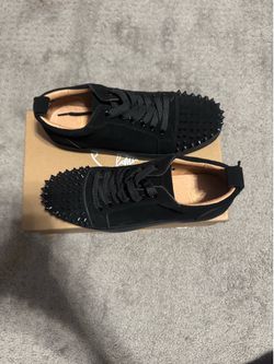 Louboutin Louis Junior spikes leather low red bottoms