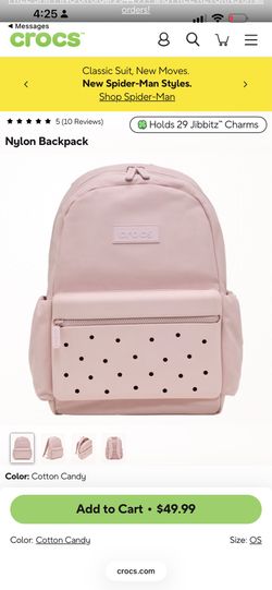 Firm price $35 new! Crocs Authentic Pink Backpack NeW with tags