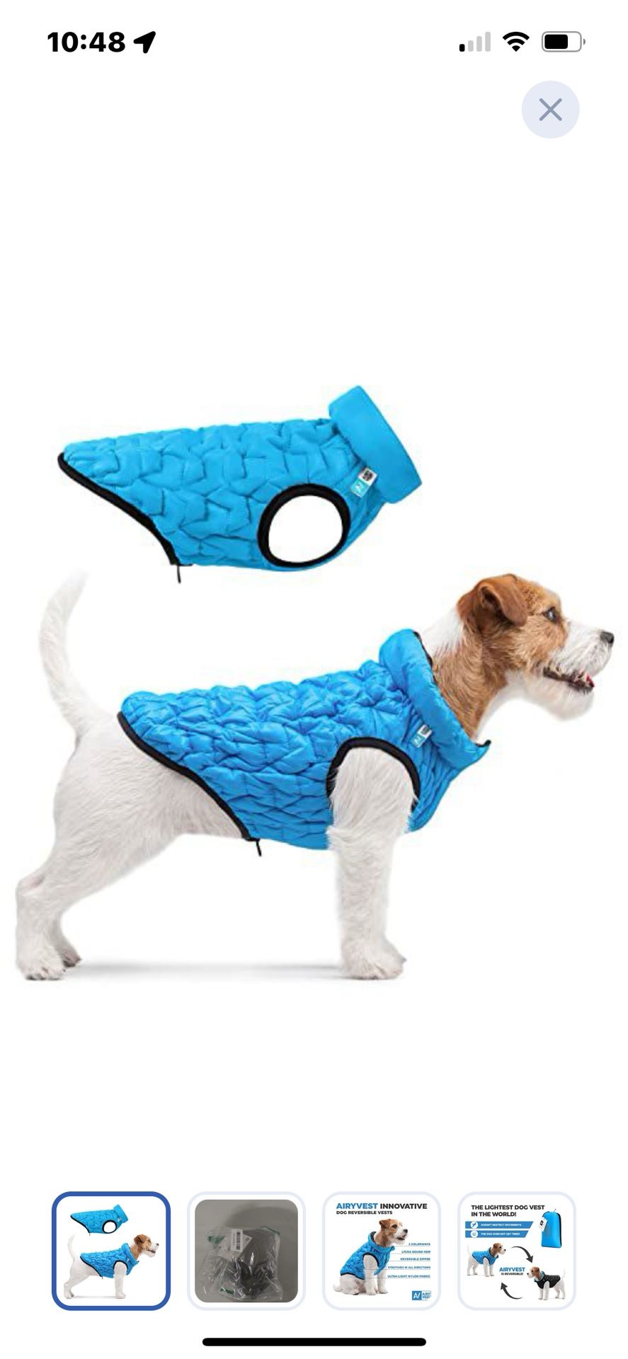 “New”Dog/Cat Airy Vest/coat(med/small)reversible,water resistant,wind Proof(retail$29)