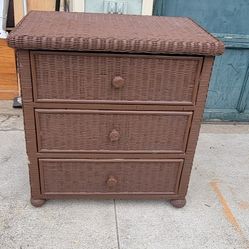 Wicker 3-Drawer Chest of Drawers