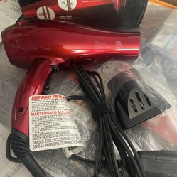 JINRI Sterilization Hair Dryer Professional Fast Dry Lightweight Blow Dryer Tourmaline Nagetive Ionic Strong Air Healthy Hair Tool with Nozzle, 3 temp