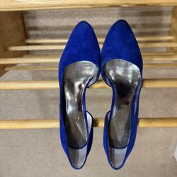 High Heels Shoes Blue Color