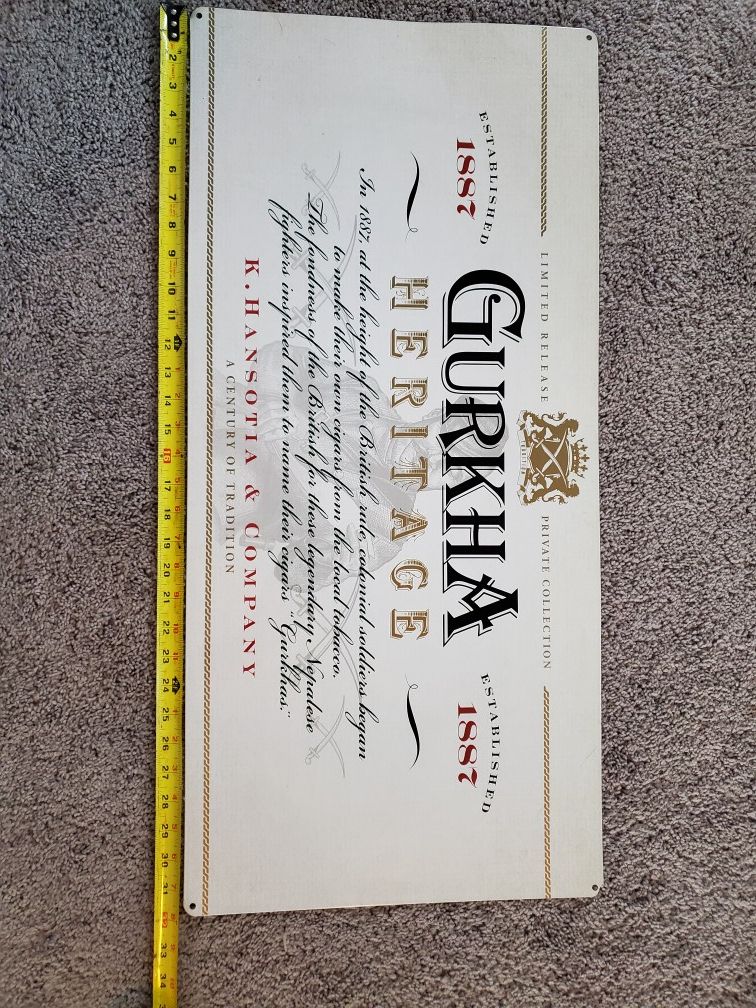 Gurkha Cigar Tin Sign