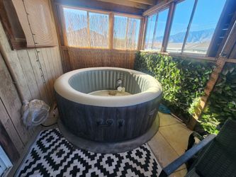 INTEX PureSpa Plus Greywood Inflatable Hot Tub – 4-Person Bubble Jet Spa, 