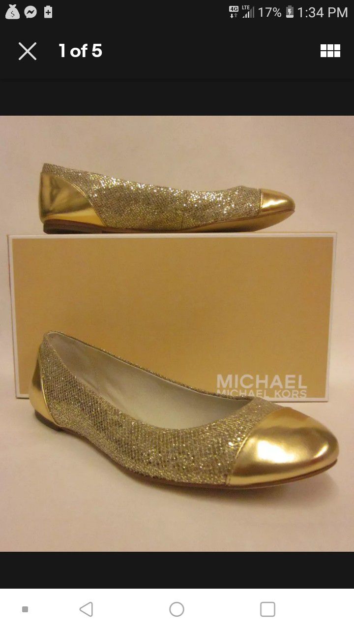 Michael kors shalla ballet golden flats