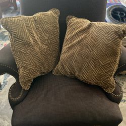 Two Large Couch Pillows 