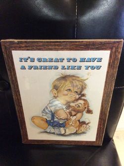 Picture, SMALL, 9x12 inches, still in plastic, small place in the top left corner, meet at huddle house/exxon at 2426 E Lamar Alexander parkway Maryv