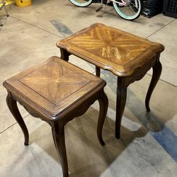 Antique nesting side tables
