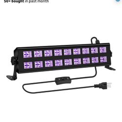 Black Light Bar Glow Party - 54W 18LEDs Powerful UV Black Light Glow in The Dark Party Supplies for Blacklights Party Body Paint Birthday Music Dance 